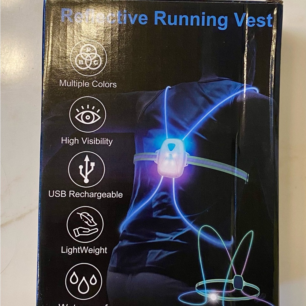 Reflective Running Vest with LED Lights